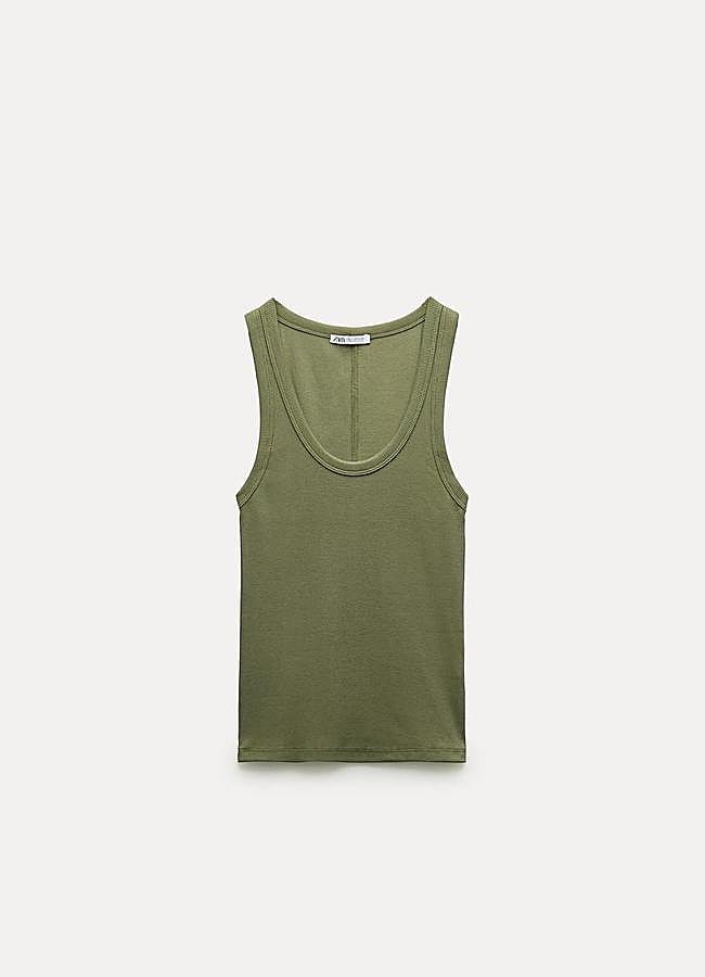 Imagen - Tank top verde de Zara, 6,95 euros.