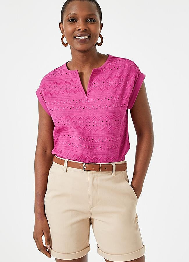 Imagen - Camisa rosa bordada de La Redoute, 15,49 euros.