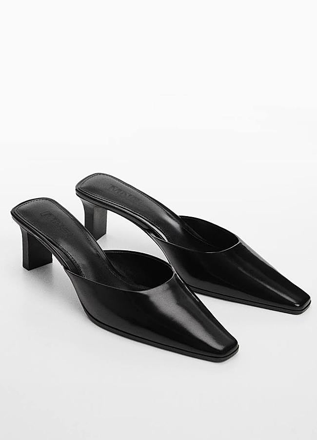 Imagen - Zapatos mules de tacón bajo color negro