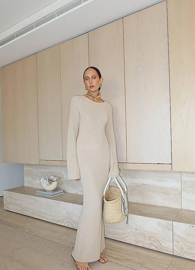 Imagen - Vestido de punto fluido con espalda al aire