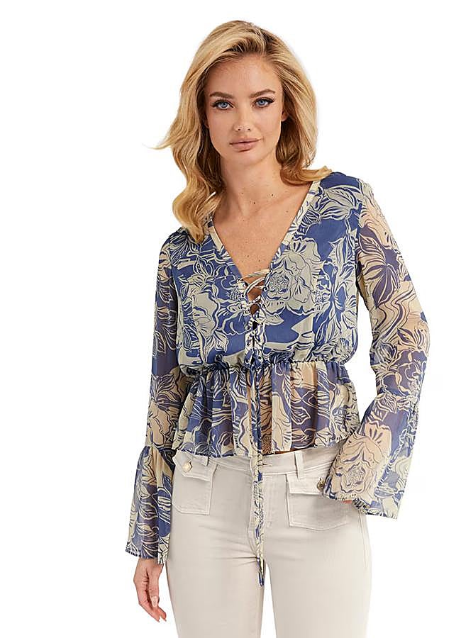 Imagen - Blusa con lazos y volantes de Guess.