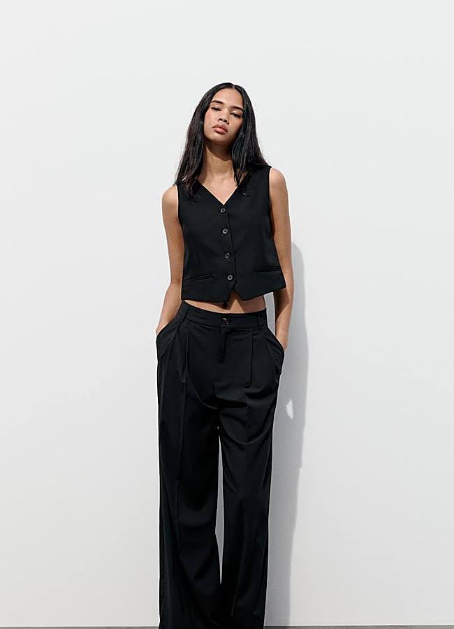 Imagen - Traje con chaleco y pantalón color negro