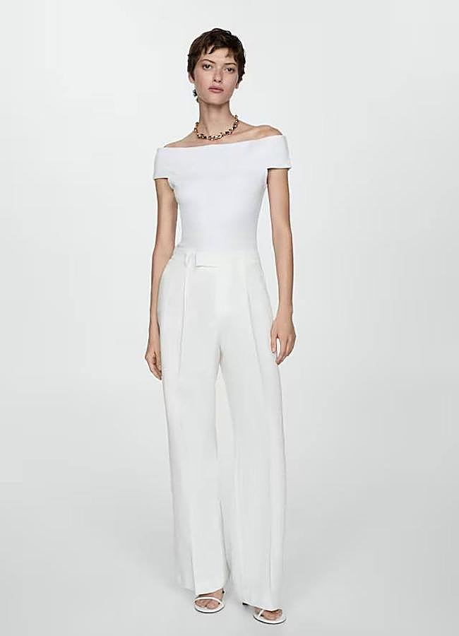 Imagen - Camiseta básica con escote bardot