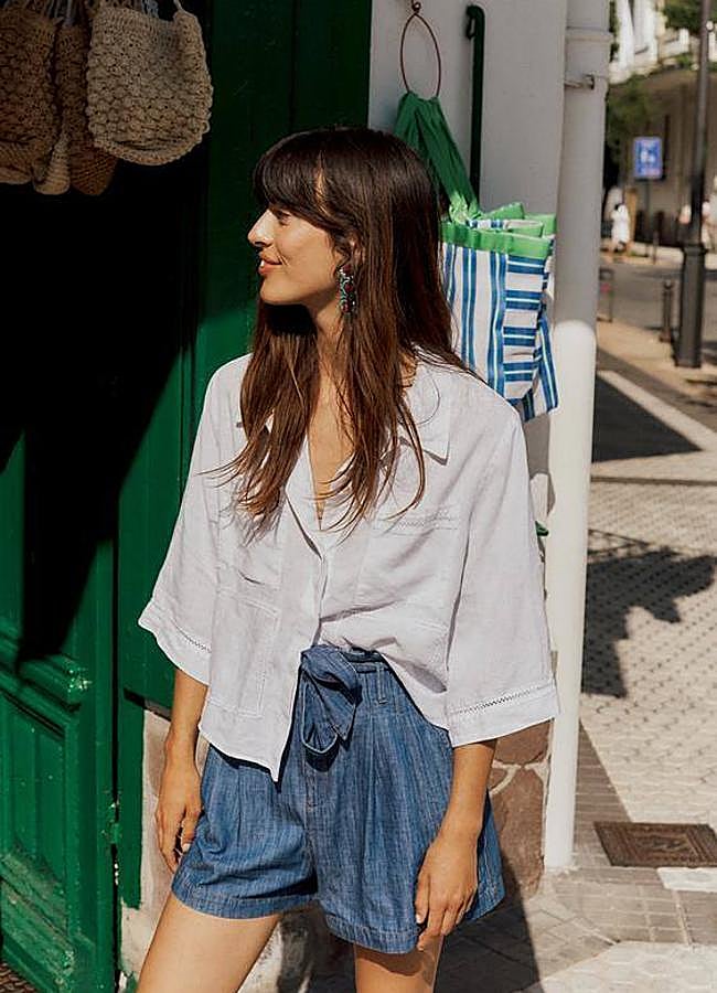 Imagen - Pantalones cortos denim con lazo