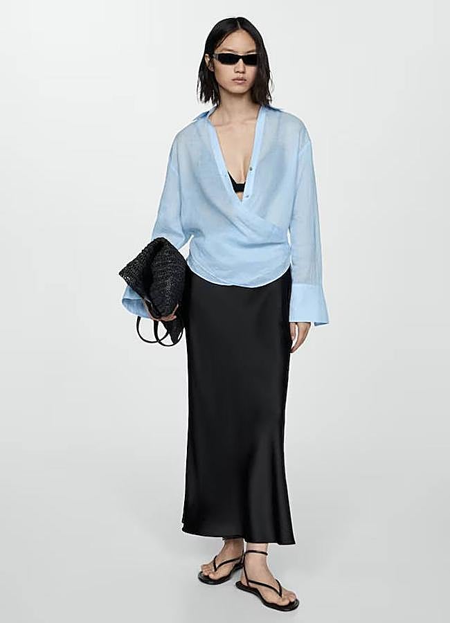 Imagen - Falda midi satinada