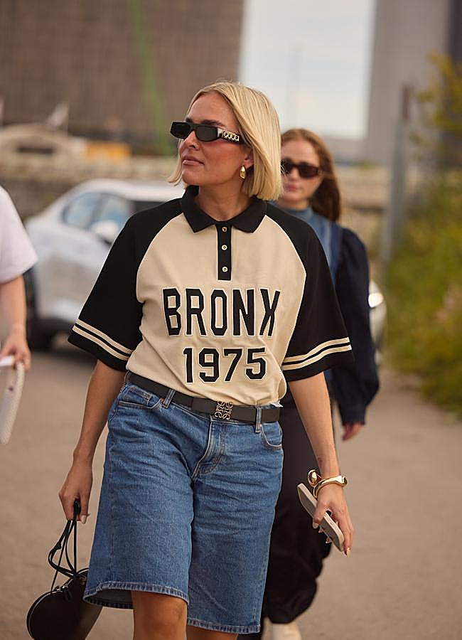 Imagen - Look con bermudas de tiro bajo. Foto: Launchmetrics spotlight