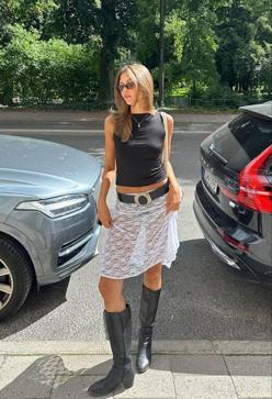 Imagen secundaria 2 - Looks de influencers con falda de encaje