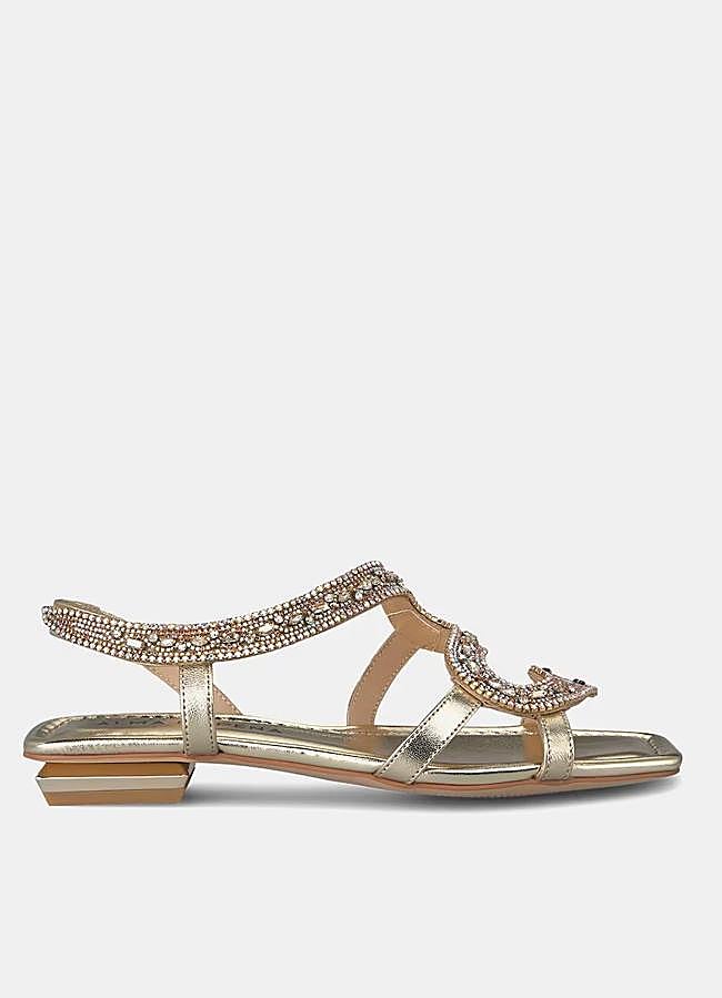 Imagen - Sandalias doradas de Alma en Pena, 95,96 euros.