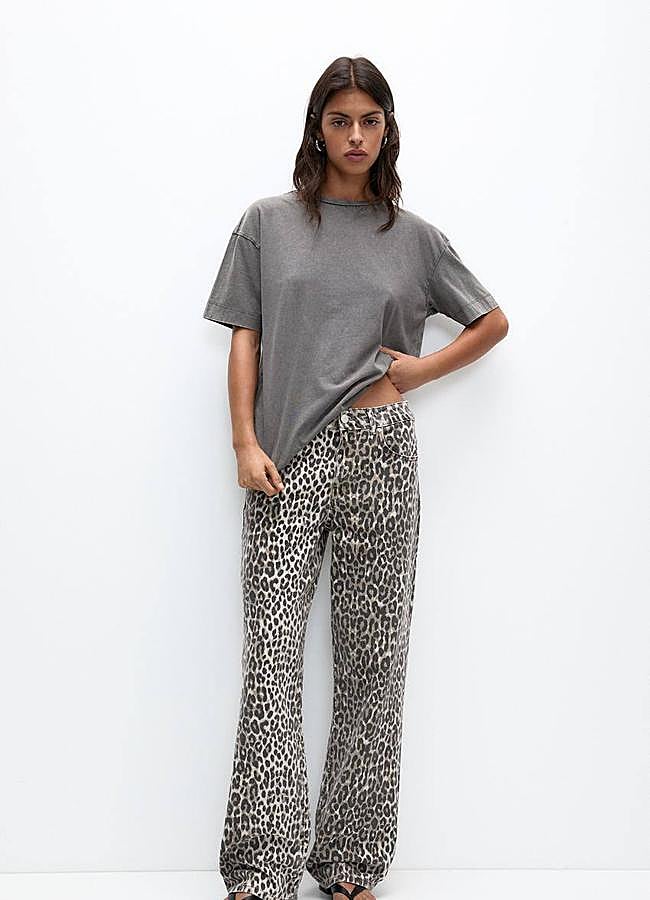 Imagen - Pantalón animal print de leopardo denim