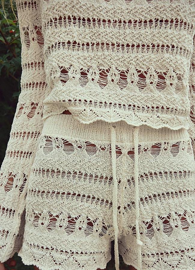 Imagen - Shorts de crochet en color crudo de Zara.