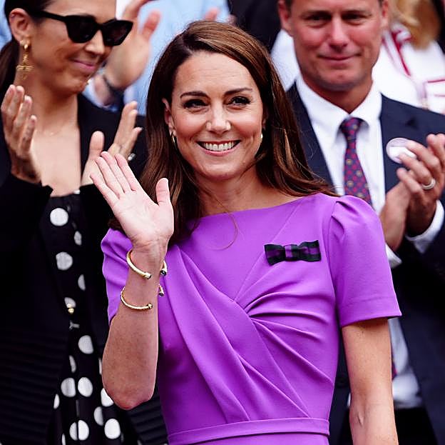 Kate Middleton, en su última aparición públic en Wimbledon. 