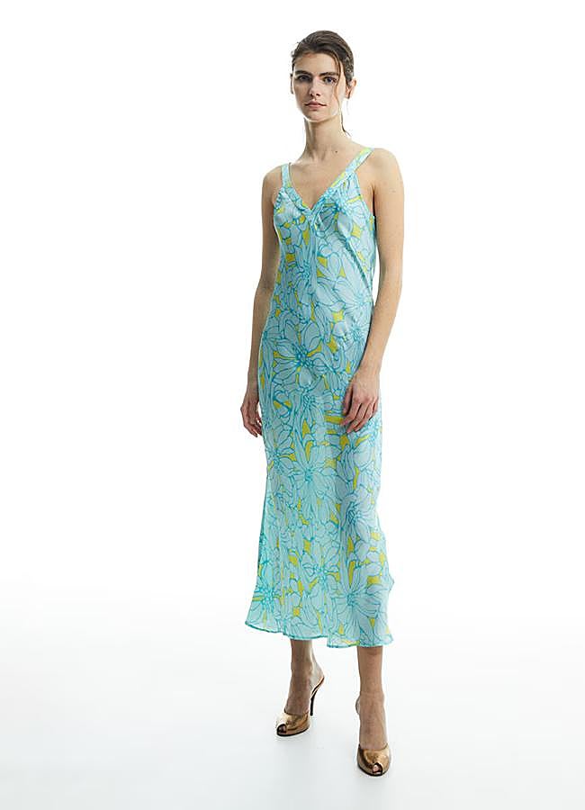 Imagen - Vestido estampado en turquesa de Sfera.