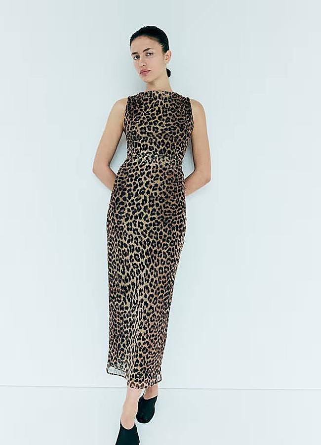 Imagen - Vestido midi con estampado de leopardo