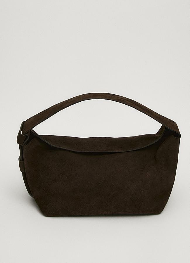 Imagen - Bolso de ante en marrón de Massimo Dutti.
