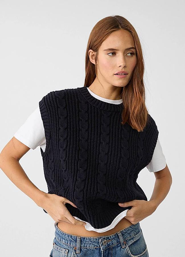 Imagen - Chaleco de punto trenzado