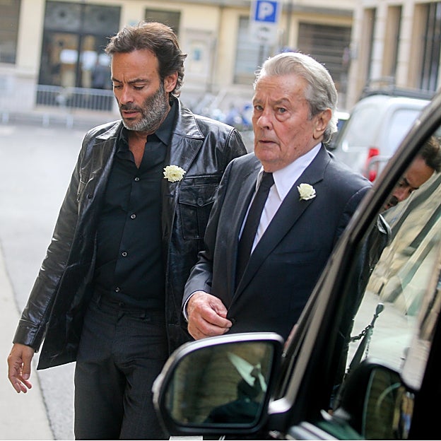 Alain Delon y su hijo Anthony. 