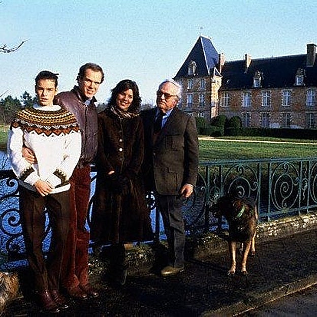 El príncipe Rainiero y sus hijos en Marchais. 