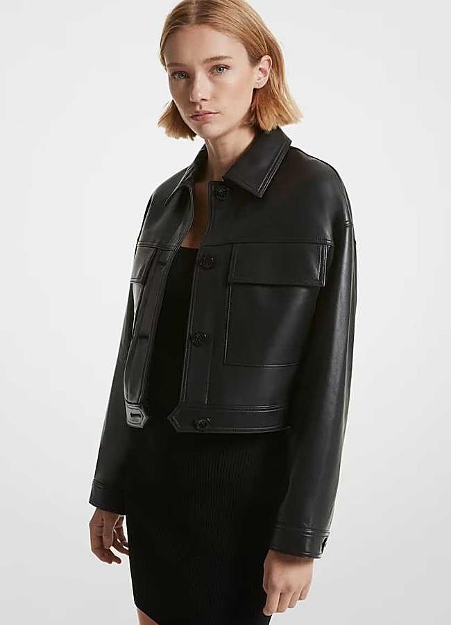 Imagen - Cazadora de mujer de piel con bolsillos extragrandes de Michael Kors (550€)