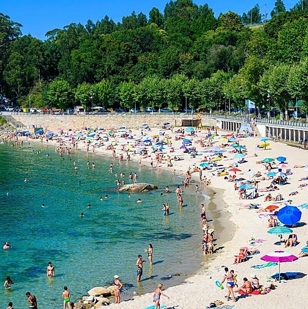 Imagen de Portocelo, una de las playas de la localidad pontevedresa de Marín.