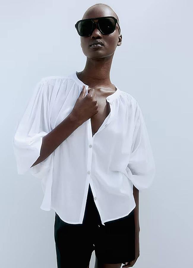 Imagen - Camisa blanca con mangas globo