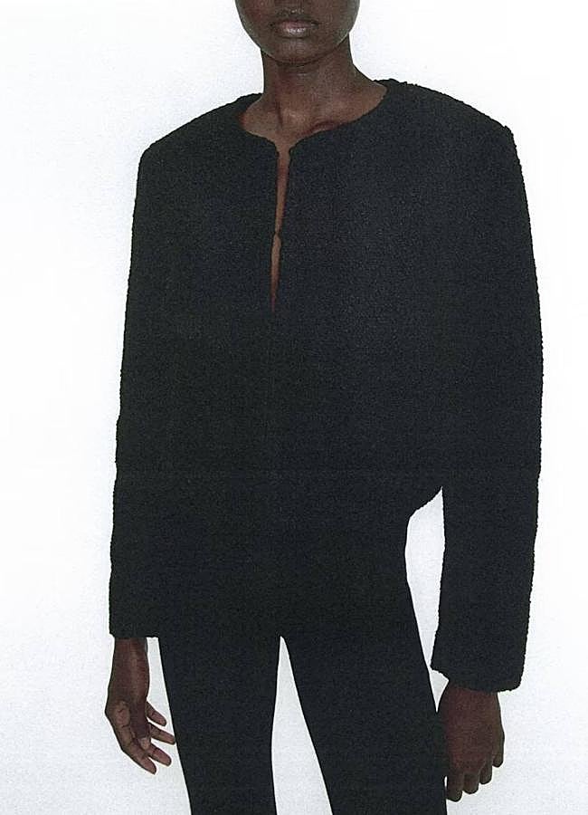 Imagen - Chaqueta de tweed color negro