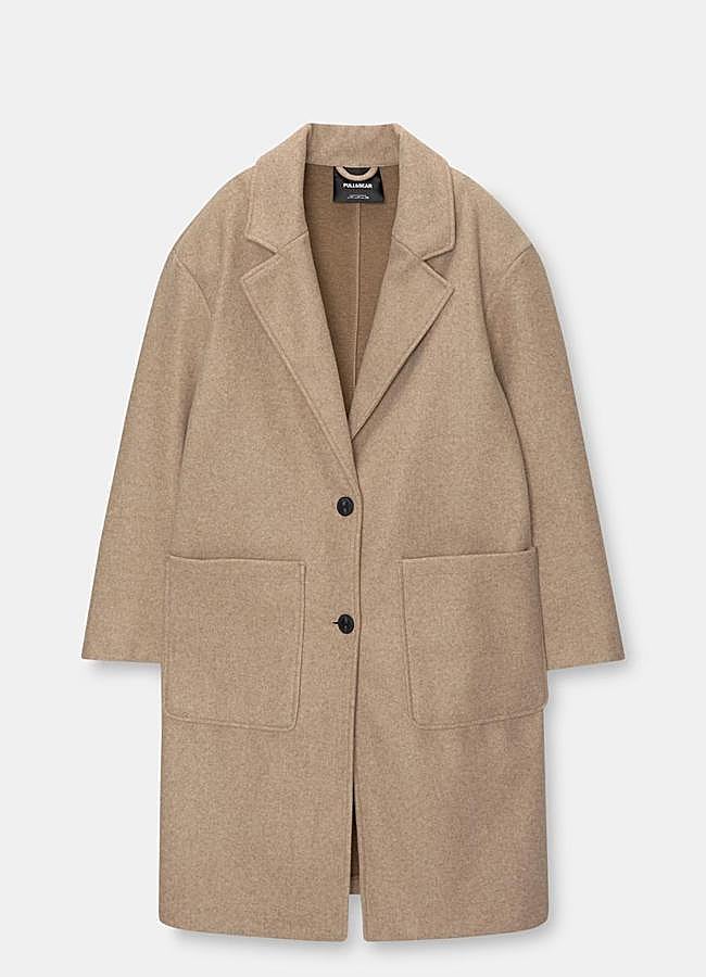 Imagen - Abrigo paño bolsillos plastrón de Pull&Bear (29,99€)