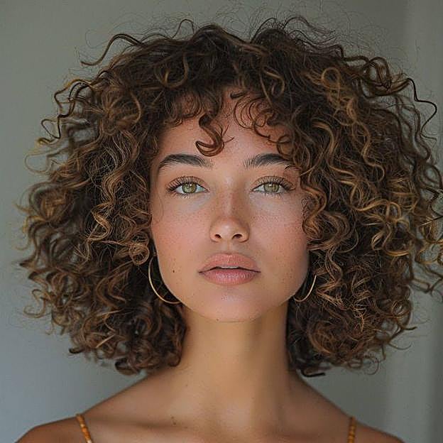 Corte de pelo soft halo tendencia para pelo rizado