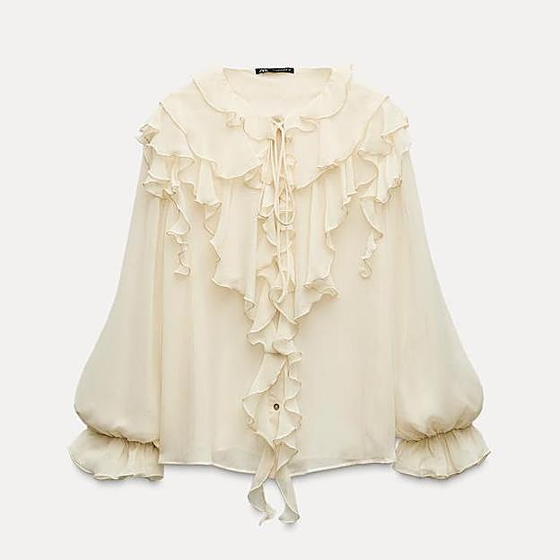 Camisa volantes lazada (27,95€)