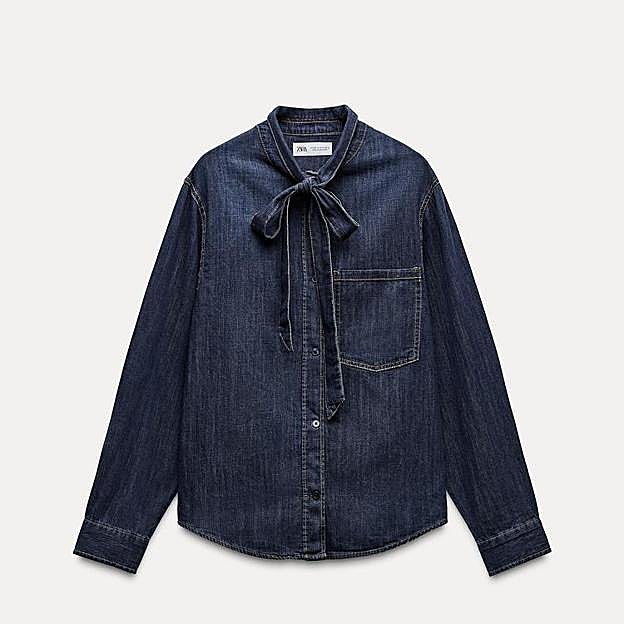 Camisa denim TRF lazo (25,95€)