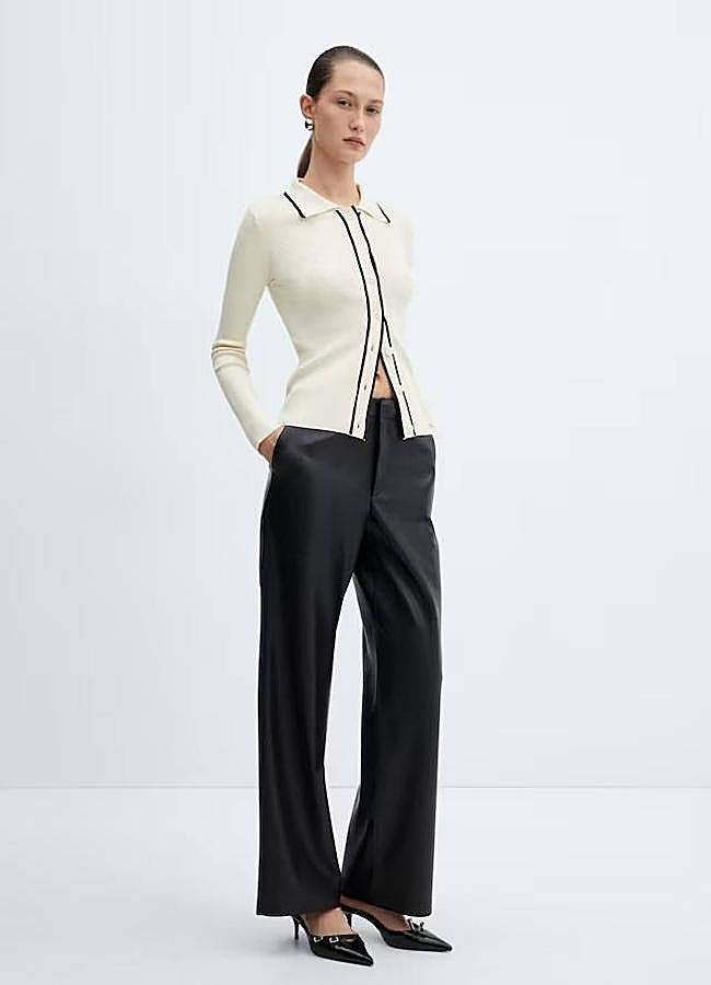 Imagen - Pantalones efecto piel con tiro alto