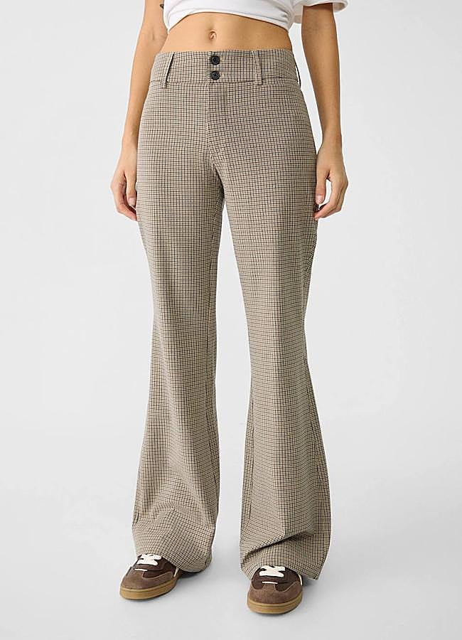 Imagen - Pantalones flare con estampado de cuadros