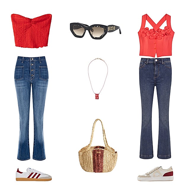 Top elástico strapless, de BERSHKA (10 €). 