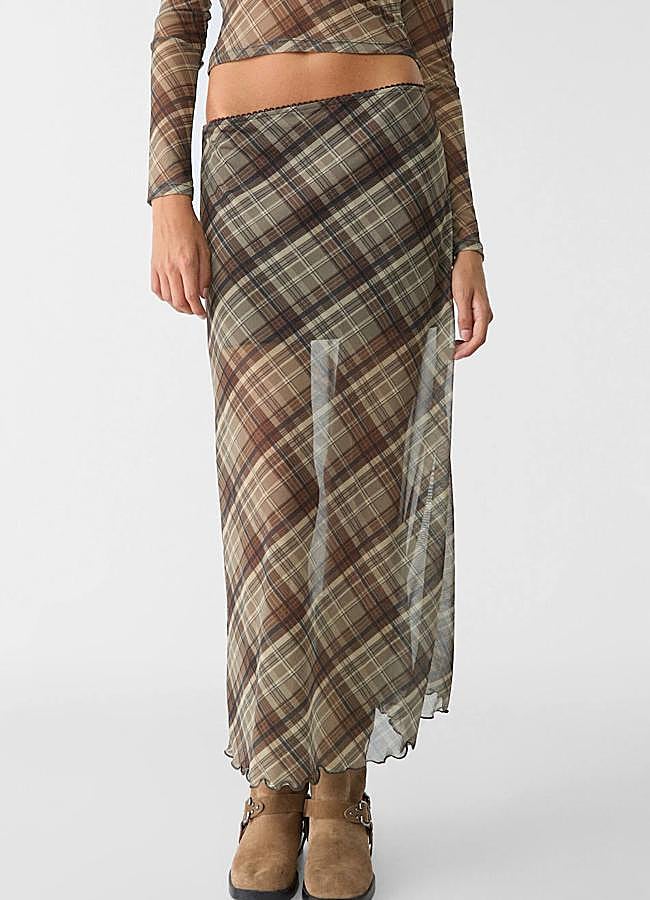 Imagen - Falda de cuadros semitransparente