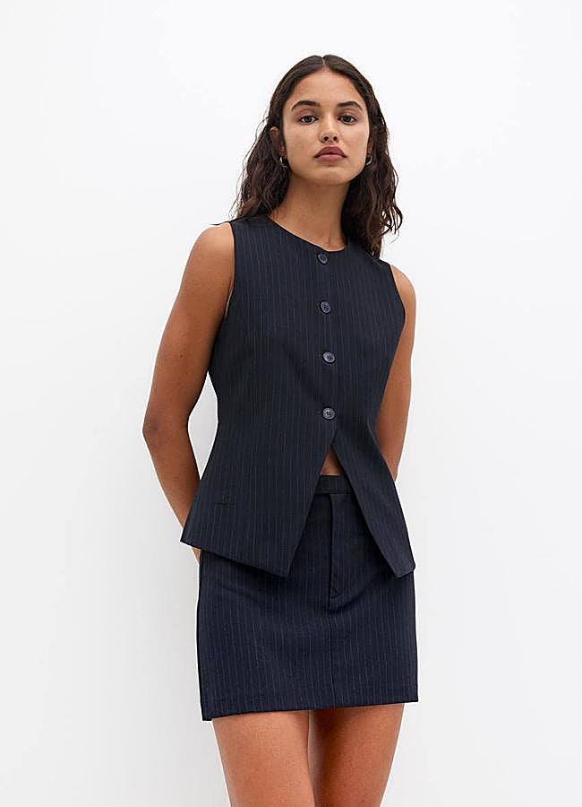 Imagen - Chaleco de vestir con estampado de raya diplomática