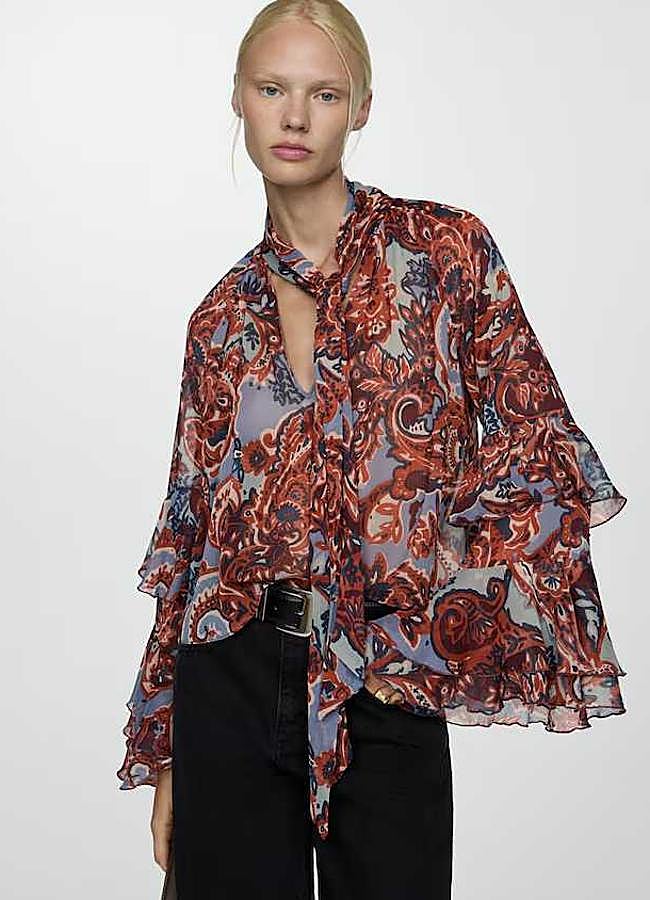 Imagen - Blusa estampado paisley volantes de Mango (39,99€)