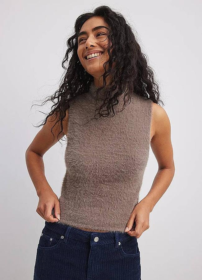 Imagen - Chaleco con cuello alto efecto pelo