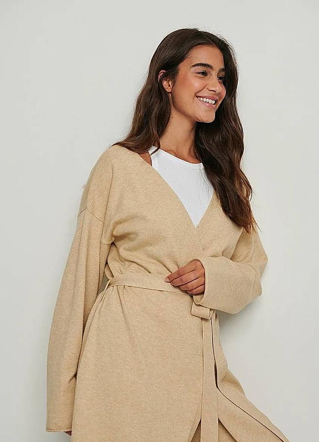 Imagen - Chqqueta de punto larga en beige