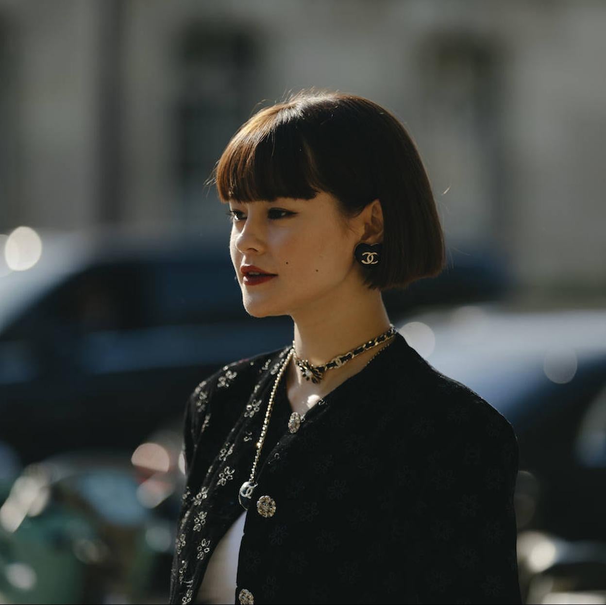 Influencer con corte de pelo power bob