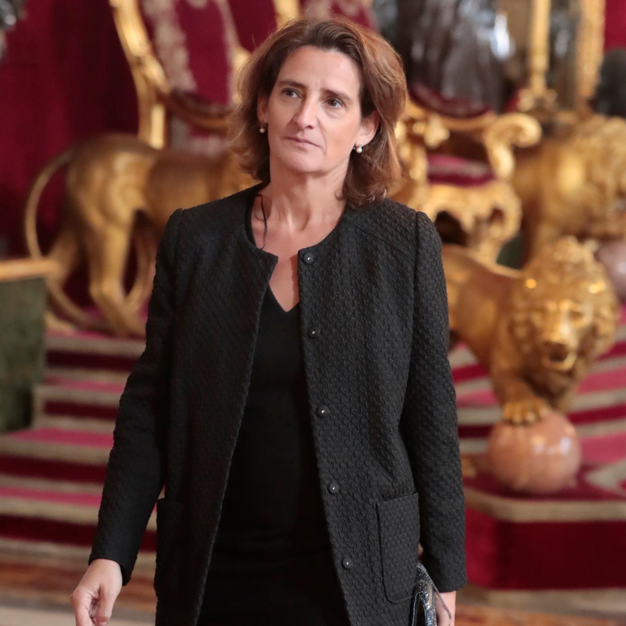 Teresa Ribera, en una recepción en el Palacio Real de Madrid. 