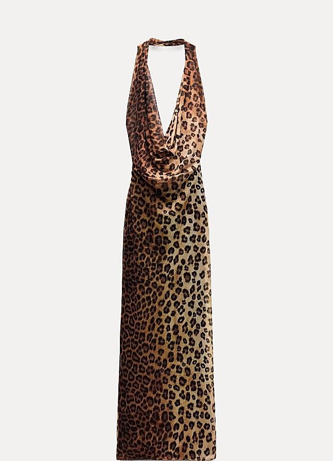 Imagen - Vestido largo con estampado de leopardo de Zara.
