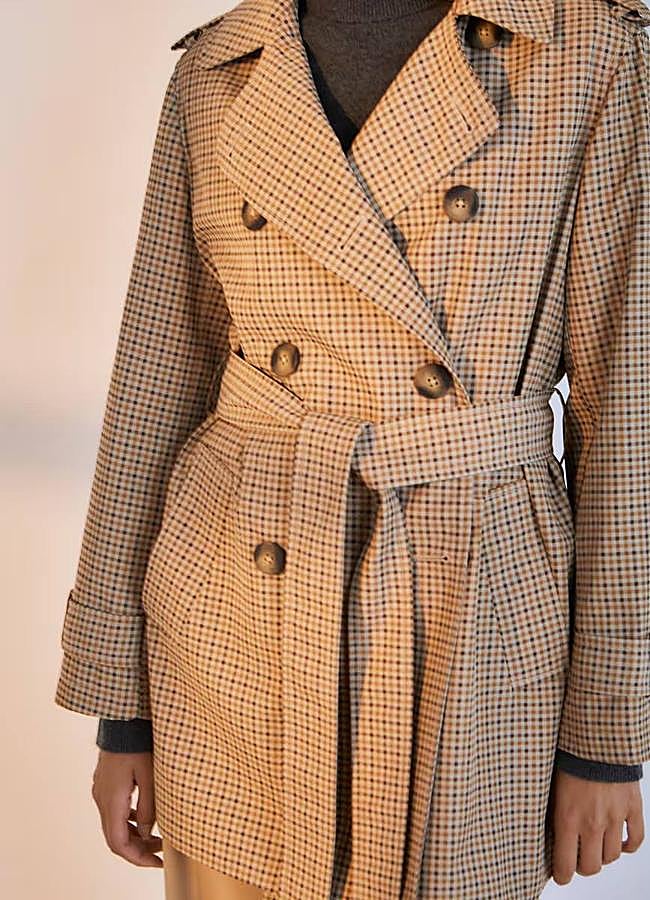 Imagen - Gabardina de cuadros tendencia