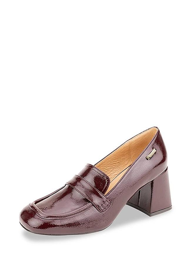 Imagen - Mocasines de tacón burdeos
