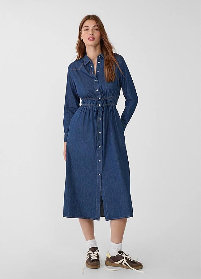 Imagen - Vestido vaquero midi con cintura elástica