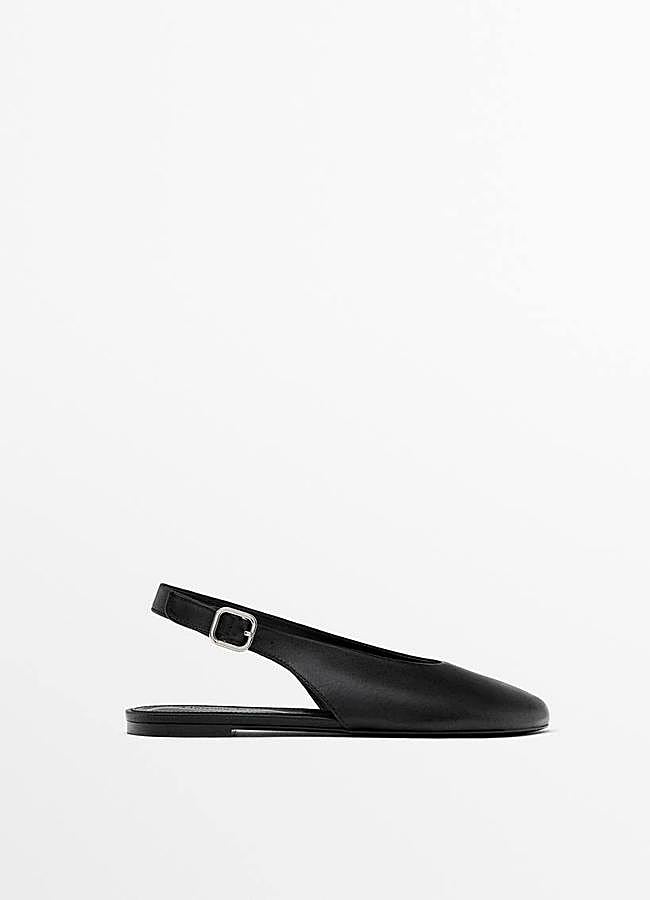 Imagen - Bailarinas destalonadas de Massimo Dutti. Precio: 79,95 euros.