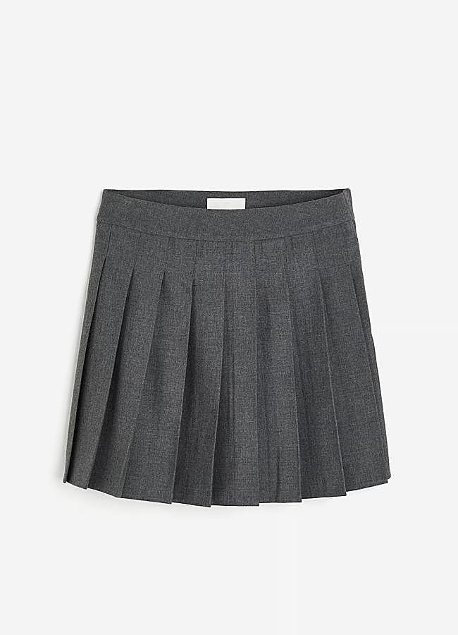 Imagen - Falda gris de tablas de H&M, 7,99 euros.