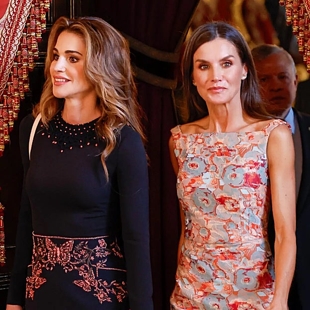 Las reina Rania y Letizia en Madrid. 