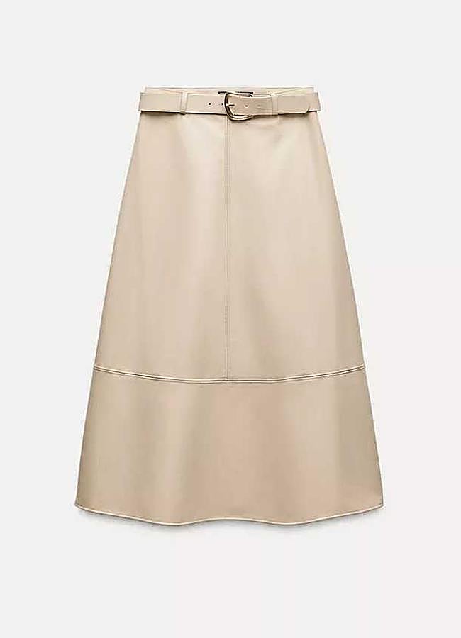 Imagen - Falda capa efecto piel de Zara (29,95€)