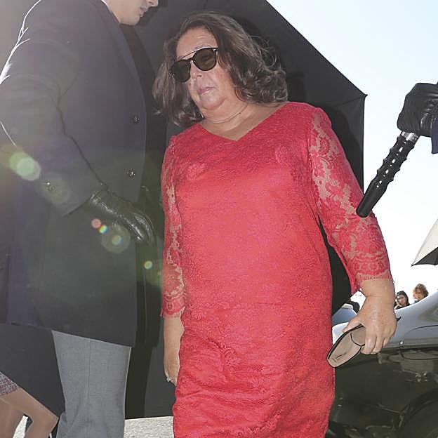 Dolores Ortega en la boda de Marta Ortega. 