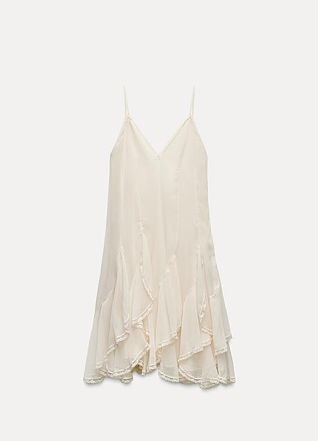 Imagen - Vestido boho con volantes de Zara.