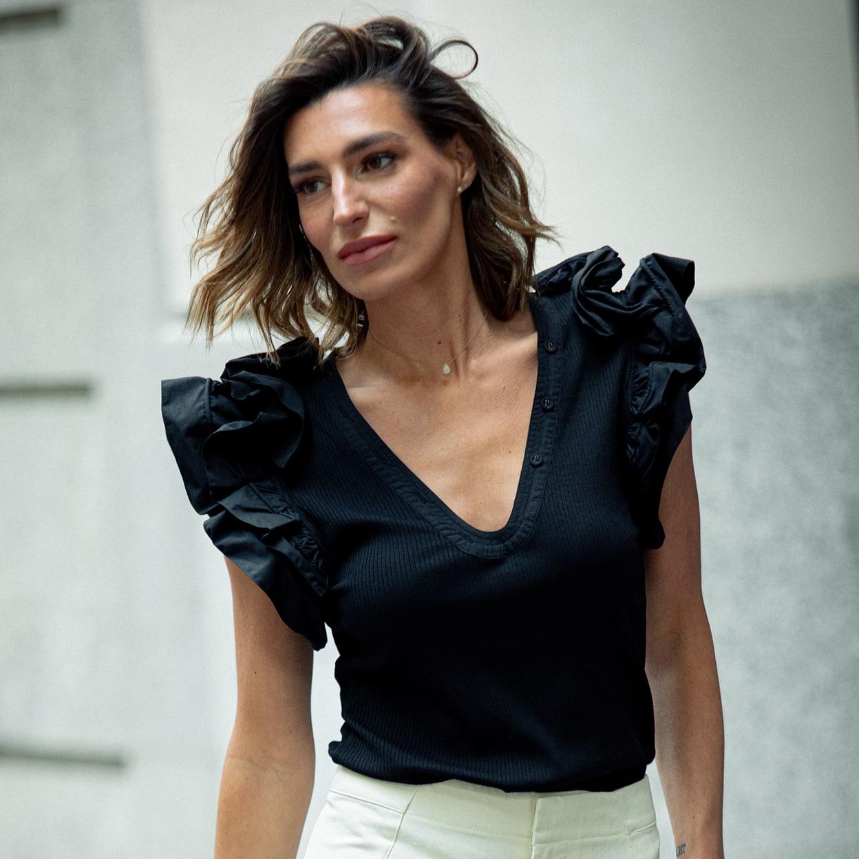 Eugenia Osborne llevaba un corte de pelo bob.